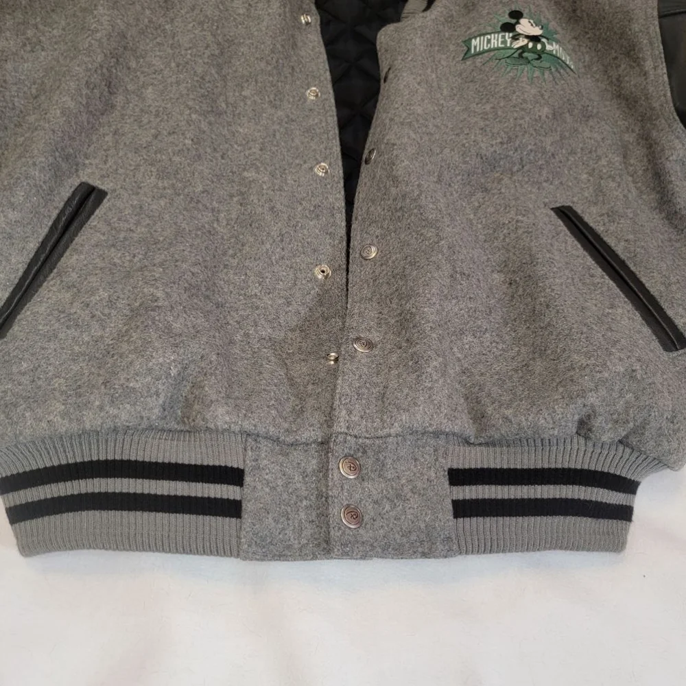 DISNEY Vintage 90's Mickey Varsity Letterman Jacket -M - Picture 4 of 14